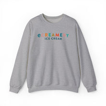 Load image into Gallery viewer, Crewneck Sweatshirt — 'eCREAMEMY ICE CREAM' Retro Pastel Logo