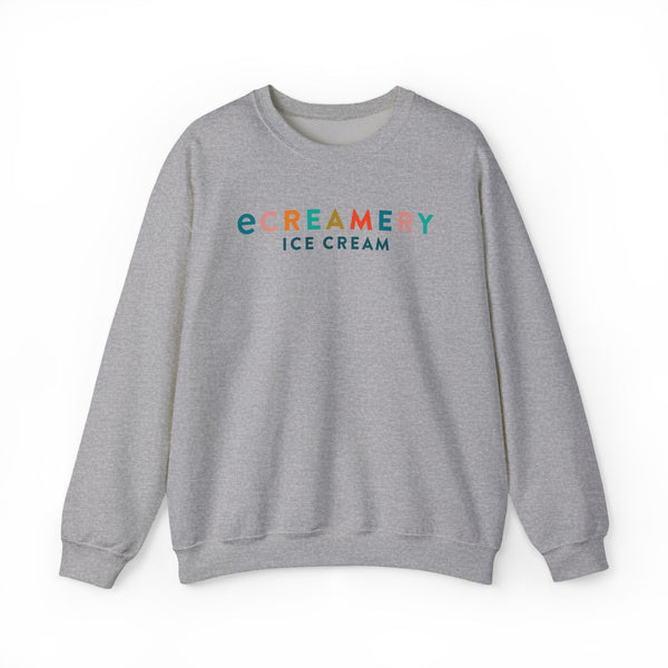 Crewneck Sweatshirt — 'eCREAMEMY ICE CREAM' Retro Pastel Logo