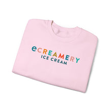 Load image into Gallery viewer, Crewneck Sweatshirt — 'eCREAMEMY ICE CREAM' Retro Pastel Logo