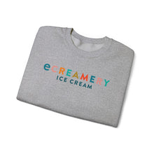 Load image into Gallery viewer, Crewneck Sweatshirt — 'eCREAMEMY ICE CREAM' Retro Pastel Logo
