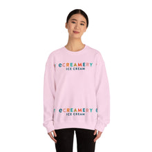 Load image into Gallery viewer, Crewneck Sweatshirt — 'eCREAMEMY ICE CREAM' Retro Pastel Logo