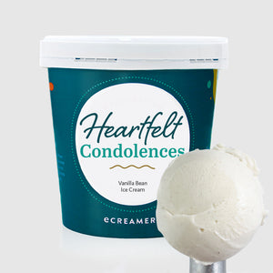 1 Pint - "Heartfelt Condolences" Vanilla Bean Ice Cream