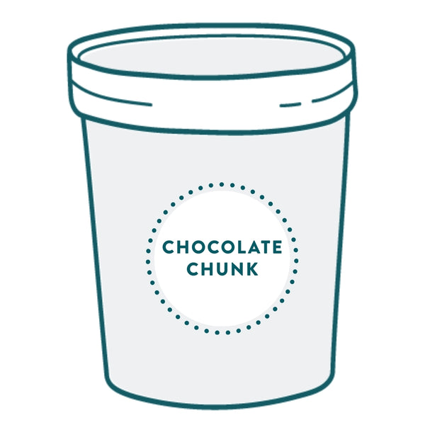 2.75 gallon of Chocolate Chunk ice cream available for pickup