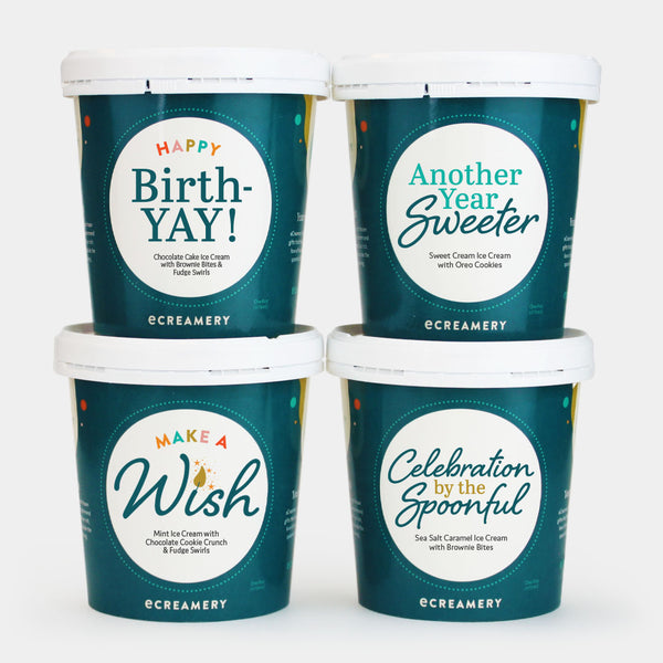 Photo of eCreamery's Birthday 4 Pint Ice Cream Gift 
