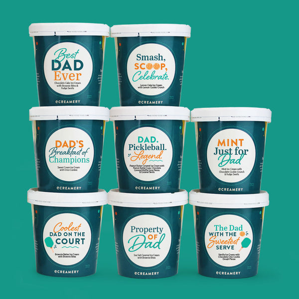 Pickleball Father's Day Ice Cream Gift - 8 Pints