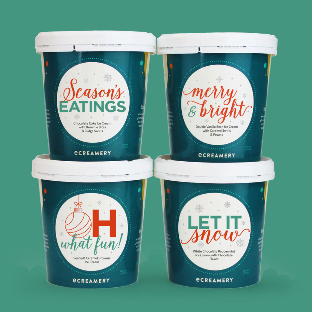 Holiday Ice Cream Gift - 4 Pints