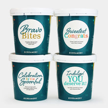 Load image into Gallery viewer, Photo of eCreamery's Congrats 4 Pint Ice Cream Gift 