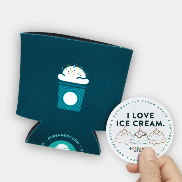Ice Cream Pint Koozie & Sticker