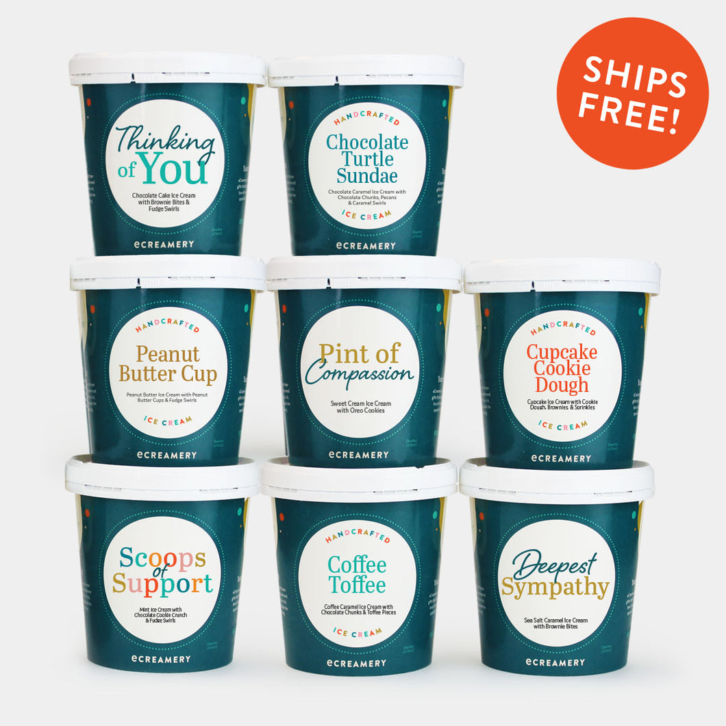 Sympathy Ice Cream Gift - 8 Pints
