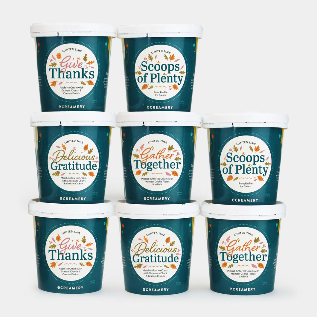 Give Thanks Ice Cream Gift - 8 Pints