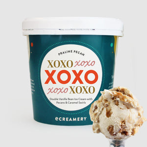 1 Pint - "XOXO" Praline Pecan Ice Cream