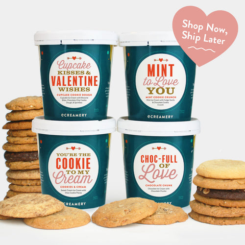 Be Mine Ice Cream Gift - 4 Pints & 24 Cookies