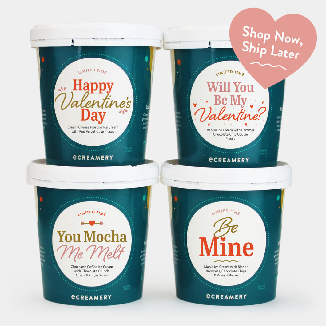 Be Mine Ice Cream Gift - 4 Pints