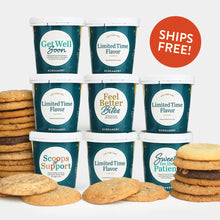 Load image into Gallery viewer, Get Well Ice Cream Gift - 8 Pints &amp; 24 Cookies
