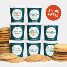 Load image into Gallery viewer, Sympathy Ice Cream Gift - 8 Pints &amp; 24 Cookies